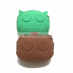 Promotion Mini Owl Shape Coin Bag Women Clutch Key Purse Pouch Silicone Fancy Ladies Cartoon Wallet thumbnail-5