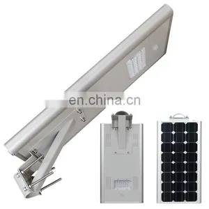 Adjustable Induction Lamp Ip65 Outdoor Streetlighting Streetlight Panel Integrated All In One Solar Led Street Light thumbnail-2