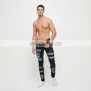 DiZNEW Bulk Trendy Men Digital Print Jeans Denim Men's Pants Men Jeans Pants thumbnail-6