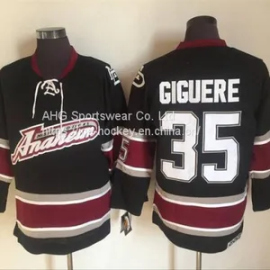Anaheim Ducks #35 Giguere Throwback Black Jersey thumbnail-1