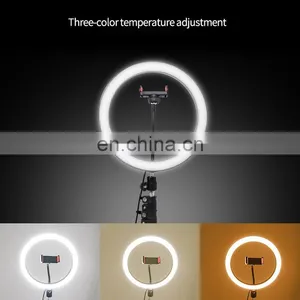 Ring Light 18 Inch Rechargeable LED Light Ring With Remote 2M Tripod Phone Mount for Makeup/Photo/Studio/Phone/Video thumbnail-4