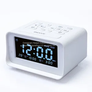 K1 Electronic Alarm Clock Radio Dual Alarm Screen Displays Desktop Alarm Clock thumbnail-1