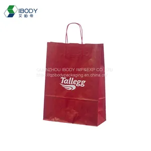 Customized Beverage Doggie Bag Take Away Food Bag Disposable Kraft Paper Bag thumbnail-1