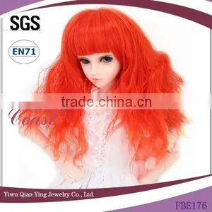 Hot Sale Nice Orange Synthetic Doll Shaggy BJD Hair Wig thumbnail-1