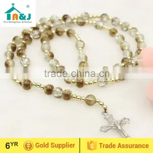 A&J Catholic Amber Rosary Necklace thumbnail-1