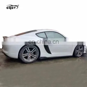 CQCV Style Carbon Fiber Body Kit for Porsche Cayman 981 Front Lip Spoiler Rear Lip Side Skirts Light Eyebrow and Wing Spoiler thumbnail-3