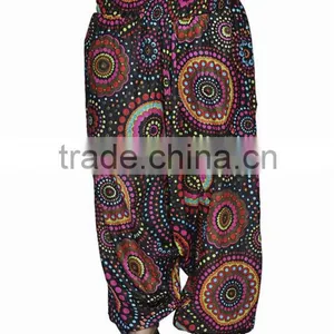 Indian Women Multicolored Printed Harem Pants Trousers Afghani thumbnail-1