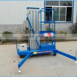 Hydraulic Aluminum Mast Lift Double Masts Man Lift thumbnail-2
