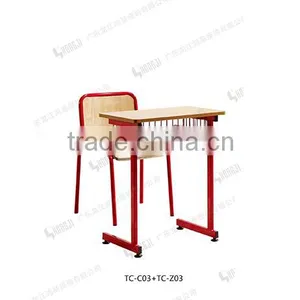 Metal Frame Student Desk Student Chair for Classroom TC-C03+TC-Z03-E thumbnail-2