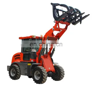 1000kg Mini Compact Farm Mini Wheel Loader Agricultural Shovel Bucket 4WD With CE thumbnail-1