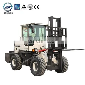 Chinese All Terrain Forklift Articulated Frame 4x4 Off-Road Forklift Mini Loader Forklift thumbnail-1