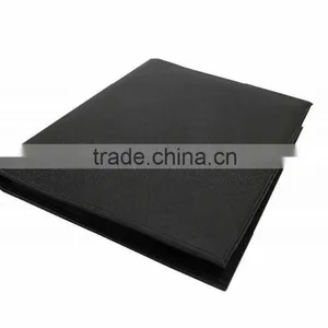 Wholesale High Quality Custom Black Color Genuine Saffiano Leather Office File Bag Document Folder Notebook thumbnail-2