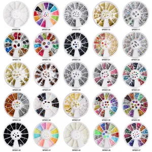 Wholesale 12 Grid Box High Silver Nail Polish Flat Bottom Rhinestone Jewelry in Nail Jewelry Factory, Transparent AB Color Diamond Flame Diamond thumbnail-2