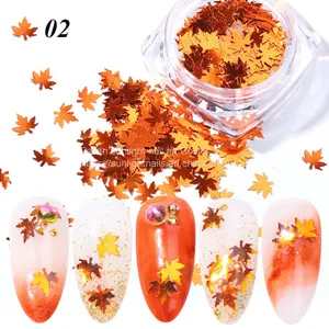 Hot Nail Accessories Autumn Net Red Fantasy Colorful Gradient Maple Leaf Thin Slice Trendy Bottled Nail Sequins thumbnail-1