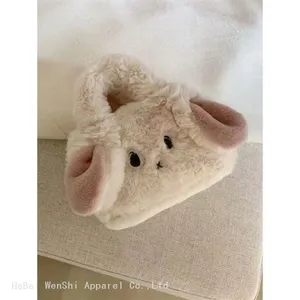 37Cute Rabbit Bag Plush Bag Cartoon Children's Girl Bag Diagonal Bag Furry Autumn Wholesale thumbnail-1