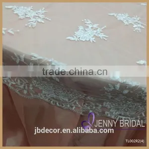 TL015A Luxury Black Damask Flocking Taffeta Tablecloths Table Overlays thumbnail-6