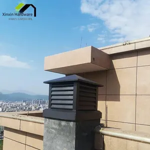 Aluminum Alloy Louver Chimney Caps for Roofs, Metal Ventilation Caps, and Building Exhaust Air Caps thumbnail-3