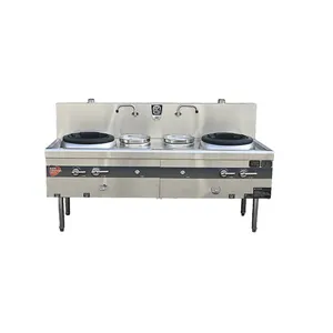 Economic Premix Cast Iron Series Natural Gas Double Wok & Double Warm Stove thumbnail-2