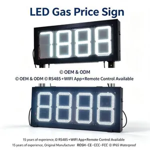 Professional 7 Segment 10Inch Digital Sign 4 Number 8.888 Prices Led Display For Petrol Station thumbnail-2