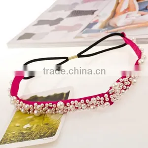 Wedding Bridal Crystal Pearl Wedding Headband thumbnail-6