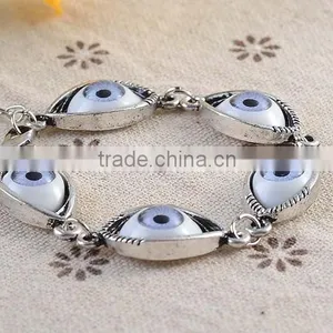 Fashion Vintage Eye Women's Alloy Charm Bracelet Personality Weave Bracelet thumbnail-4