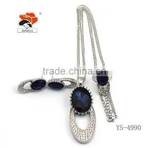 2016 Wholesale Jewellery Set Hight Quality Alloy Rhinestone Crystal New Model Jewelry Set thumbnail-1