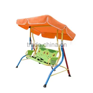 Lovely Cartoon Safety Baby Cradle Swing Metal Kids Patio Swing With Canopy Quality Choice thumbnail-5