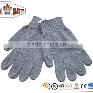FTSAFETY 7 Gauge Grey Cotton-polyester String Knitted Working Gloves thumbnail-2