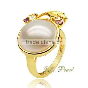 Stylish Mabe Pearl Ring thumbnail-1