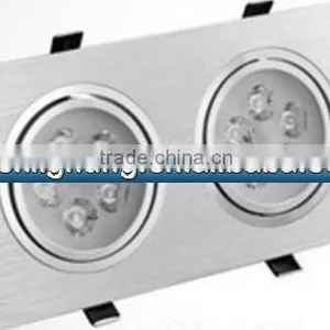 2 in One Aluminum Ceiling Lamp Led Grille Down Light OEM White Custom-made Discount Super Bright Led Grille Light 2x5W thumbnail-1