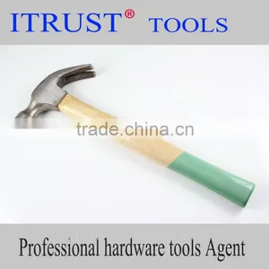Green Wooden Handle American Claw Hammer HM1058 thumbnail-1