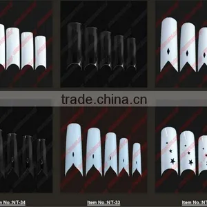 2014 New 500pcs Clear Half Artificial Nail Tip Ultra-thin Transparent ,500 Pcs White/Nature V Nail Tips+10 Different Sizes, Quality Choice thumbnail-1