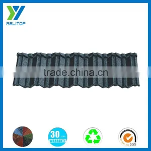 Colored Building Material Aluminum Zinc Stone Coated Metal Roofing Sheet thumbnail-1
