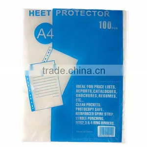 Factory Direct-sale PP 11 A4 Punched Pocket Sheet Protector, Clear Plastic Folder Sheet Protector, Waterproof Sheet Protector thumbnail-2