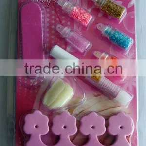 Nail Art Stamping Plates/set, Fashional Nail Art Set (HL-056) With Flakes/glitter Powder/flitter/mini Beads Mix + Nail File/tip thumbnail-1