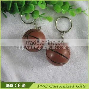 Basketball Shape 3d Design Soft Pvc Keychain thumbnail-1