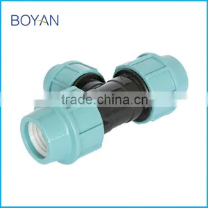 BOYAN Zhejiang Taizou Light Blue Plastic Pipe Fitting for Irrigation PP Compression Reducing Tee thumbnail-2