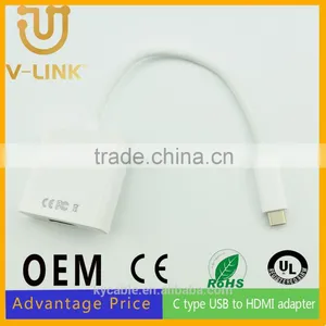 New Style Usb 3.1 C-type Adapter C-type Usb Male to Hdmi Female Converter for Computer HDTV Monitor Video Projector Hometheather thumbnail-1
