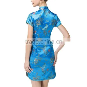 Modern Chinese Sexy Qipao Party Gowns With Sleeves Wholesale Plus Size Cotton Club Dresses Quality Choice Most Popular thumbnail-5