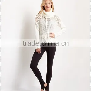 Lady Clothing Sweater Women Sweater Cashmere Funnel Neck Sweater thumbnail-4