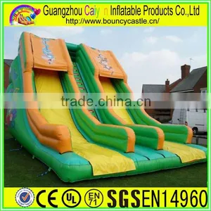 2 Lane Inflatable Plastic Dry Slide For Amusement thumbnail-3