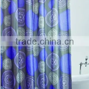 Letter Printed Fresh Style Polyester Mildew Resistant Shower Curtain thumbnail-2
