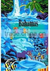 100% Cotton Printed Velour Bahamas Beach Towel thumbnail-1