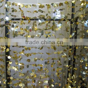 Shiny Metallic Foil Flower Curtain thumbnail-2