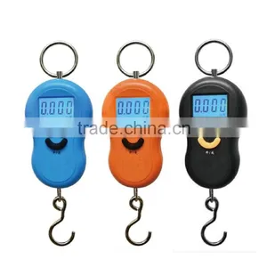 Cute Designed Mini Digital Luggage Scale Multicolor Portable Scale Blue Backlit LCD 2* AAA Battery thumbnail-1