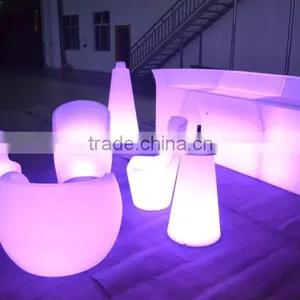 Modern Sofa Furniture / Night Club Plastic Sofa Set/ Glow Led Sofa thumbnail-3