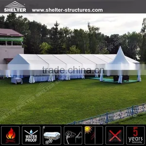 China Best Wholesale Outdoor Mixed Party Wedding Marquee Tents With High Peak for Sale in Europe thumbnail-2