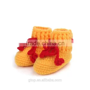 Fashion Shoe China Wholesale Crochet Knitting Crochet Baby Shoes S-12 thumbnail-1