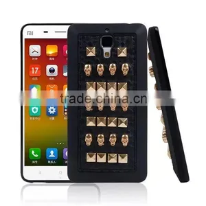Silver Punk Pyramid Studded Style Studs Rivet Hard Back Case for MI 4 thumbnail-3
