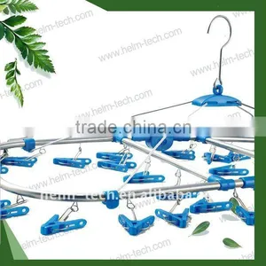 Stainless Steel Folding Plastic Clothes Hanger(40pegs)-3083 thumbnail-1